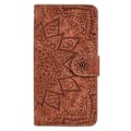 Pikkukuva 4 / 5: Imprint Mandala Kukka Jalusta Lompakko Nahkakotelo Suojakuori Yhteensopiva Samsung Galaxy A50/A50s/A30s:lle Brown