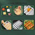 Miniatyrbillede 3 af 5: Hotdogform, 6-hulrums 304 rustfri stål pølseform