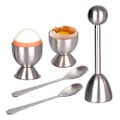 Miniatyrbilde 1 av 5: Egg Cracker Topper Cutter Sett For Bløtkokte Egg Rustfritt Stål XiXi