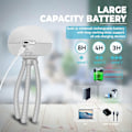 Miniatyrbild 4 av 5: Bärbar Skrivbordsfläkt, 4000mAh Mini USB Bladlös Barnvagnsfläkt, 3 Hastigheter med Flexibelt Stativ, 360 Justering Uppladdningsbar Batteridriven Fläkt, Liten bu