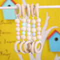 Miniatyrbillede 2 af 5: 30 stk. Naturlige Træringe 60mm Ubehandlede Macrame Træringe Træcirkler Til DIY Håndværksring Penda A