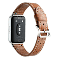 Miniatyrbillede 1 af 4: Kompatibel med Samsung Galaxy Fit3 Ægte Læder Urrem Udskiftning Brown