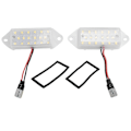 Miniatyrbilde 3 av 5: 2 stk. feilfrie LED-skiltlys 18SMD hvite LED-nummerskiltlys for X 2003-2017