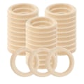 Miniatyrbillede 1 af 5: 30 stk. Naturlige Træringe 60mm Ubehandlede Macrame Træringe Træcirkler Til DIY Håndværksring Penda A