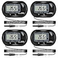 Miniatyrbillede 1 af 5: Akvarietermometer LCD Digital Display med Sugekop og Probe til Reptiler Inkubator Akvarium Drivhus Pakke med 4