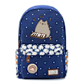 Miniatyrbild 1 av 5: Fat cat mochila söt canvasväska kawaii ryggsäck ungdomsaxelväska style 13