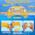 Miniatyrbild 3 av 5: Fjärrstyrd Båt Poolleksaker för Barn 6+, 2.4ghz Snabb Mini RC Båt med Spray Gasbåt och LED-lampor Vattenleksak för Pool & Sjöar