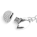 Miniatyrbillede 2 af 5: Hjerteformet Diamant USB Flash Drive (sølv 32gb), Avanceret Hjerte Diamant Højhastigheds USB 3.0 Flash Data Storage Drive Memory Pen Stick Flash Drive-ZZ