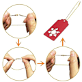 Pikkukuva 3 / 4: 100 kpl 20 cm polyesterinauhat jouluriipuksille Xmas Tree Xmas Ball Tag Tool Joulupuikko koriste-tarvikkeet Red
