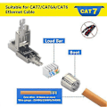 Miniatyrbillede 2 af 5: 20 stk. RJ45 Cat7 Konnektorer Værktøjsfri Genanvendelige Ethernet-termineringsstik, Internetstik, Hurtig felt I