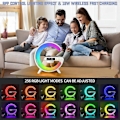 Miniatyrbild 4 av 5: 4-i-1 G Form Bluetooth-högtalare med RGB-ljusklocka G63