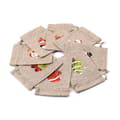 Julklappspåsar 14 cm Jutesäckar med dragsko för godis kakor presenter julklappsförpackning