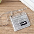 Miniatyrbilde 2 av 5: Klar Lommebok for Kvinner, Bifold Lommebok med Snøring Søt Gelé Myntpung ID-Etui, Sølv, Liten, Bifold Lommebok