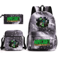 Pikkukuva 5 / 5: MINECRAFT reppu koululaukku lapsille pojille tytöille peli printed opiskelijoiden kirjalaukku koulutarvikkeet Clear