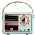 Miniatyrbild 1 av 5: HM11 2:a Gen Retro Bluetooth Högtalare Portabel Trådlös Högtalare Stöd U-disk TF-kort AUX Blue