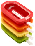 Mini stapelbara glassformar, set om 4 assorterade färgade silikonglassformar