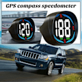 Miniatyrbillede 2 af 5: GPS Kompas Speedometer Bil Heads-up Display USB Tilslut Plug And Play 2.7 Tommer Skærm MPH Hastighedsmåler Over Hastigheds Alarm til Alle Køretøjer