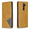 Miniatyrbild 4 av 5: Geometriskt Mönster Ställ Läder Korthållare Fodral Kompatibelt För Xiaomi Redmi Note 8 Pro Yellow