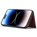 Pikkukuva 2 / 5: JEEHOOD Yhteensopiva iPhone 14 Pro Retro Iskunkestävä Kotelo Irrotettava 2-in-1 Lompakkokotelo Nahkapäällysteinen Jalusta TPU-suojus Red