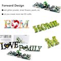 Miniatyrbillede 2 af 5: 3 stk. Love Home Family Epoxy Resin Form - 3D Resin Støbeform Sæt