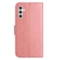 Miniatyrbild 5 av 5: Kompatibelt för Samsung Galaxy A24 Präglat Fjärilsblomma Mobilskal PU Läder Plånboksställ Telefonskydd med Rem Pink