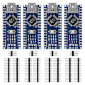 Pikkukuva 1 / 5: 4 kpl ATmega328P Nano -kortti CH340 5V 16M Mikro-mikrokontrollerikortti PIN-liittimillä, juottamattomat