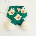 Miniatyrbillede 5 af 5: Børn Strikkede Halstørklæder Halsvarmer Tyk Varm Pompom Halstørklæde