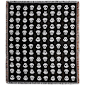Miniatyrbillede 2 af 4: Boho Plaider Vendbar Bomuld Boheme Tapestry Hippie Værelsesindretning Dobbeltsidet (Boho Skull Print Sort 50\"x60\")