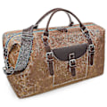 Miniatyrbillede 1 af 5: Herre Rejse Taske Duffel Bag Læder Weekend Taske Vandtæt Stor Canvas Taske Camping Taske (Brun) Edition d
