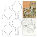 Miniatyrbillede 4 af 4: 12 stk. Glas Konserveringsglas Tilbehør Wire Klemmer Rustfrit Stål Bred Mund Glas Krukker Forseglet Spænde Beholder Låsning 2 Størrelser SZRH