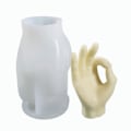 Miniatyrbillede 2 af 2: Lys Silikoneform DIY Kreativ Gestus Aromaterapi Lys Gipsform Q
