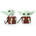 Pikkukuva 1 / 5: 3D Yoda -kotelo AirPod 2/1 -kotelolle, 3D Söpö Sarjakuva Naiset Tytöt Lapset Tyylikäs Muoti Chic Ihana Kawaii Yoda Vauvan Muoto Avaimenperä PVC-kotelo Airpods 1 &
