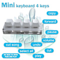 Miniatyrbild 3 av 5: 4-knapps USB Mini Mekaniskt Tangentbord Anpassningsbar Genväg Makro Programmerbar