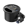 Miniatyrbild 1 av 5: Skrivbordsgenomföring USB 3.0 Hub Typ C Hörlursmikrofonadapter