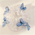 Miniatyrbillede 1 af 5: Kvinders Elastiske Kawaii Mesh Hårbånd Bind Søde Sy Piger Blonder Scrunchi Butterfly Tulle Hårtilbehør (farve: Hvid)
