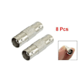 Miniatyrbillede 2 af 2: 8 stk. Sølvfarvet Bnc Hun Til Hun F/f Konnektor Adapter