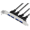 Pikkukuva 1 / 5: 19/20pin - USB3.0 -sovitinkaapeli 5 Gbps 20p - USB3.0 4-porttinen takalevykaapeli emolevyn muunnin