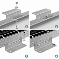 Miniatyrbilde 3 av 3: 2 Pakke Solcellepanel Monterings Z-formet Klem System, Caravan, Båt, Bil, Lastebil, Off-grid Takmontering (8 Braketter Totalt)