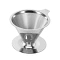 Miniatyrbilde 1 av 5: Gjenbrukbar Kaffefilterholder i Rustfritt Stål Hell Over Mesh Te-drypperkopp