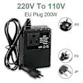 Miniatyrbillede 2 af 5: Spændingsomformer Nedtransformator 220v Til 110v Ac Nedtransformator Rejse Spændingsomformer Linglai TY