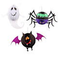 Pikkukuva 1 / 5: Halloween Aavepaperilyhdyt 3D Taitettavat Hunajakennolyhtykoristeet bd