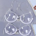 Miniatyrbilde 3 av 3: Dame 3/4 Cup Transparent Klar Push Up BH Ultratynn Stropp Usynlige BH-er Undertøy