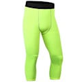 Miniatyrbild 1 av 2: Herr Gym Compression Leggings Base Layer Running Tight Byxor 3/4 Training Fitness Byxor Fluorescent Green M