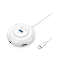 Miniatyrbild 1 av 5: Bärbar Stöd för Hot-swappable Transport-stabil Usb 3.0 Hub Cirkelformad Hub Dockningsstationer, vit Y