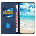 Miniatyrbillede 2 af 5: Kompatibel til Samsung Galaxy A36 5G Telefon Cover Præget PU Læder Wallet Stand Case Azure