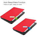 Miniatyrbillede 3 af 5: PU Læder Smart Magnetisk Flip E-reader Cover Kompatibelt til Kobo Clara HD Red