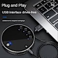 Miniatyrbillede 3 af 5: USB Konferencemikrofon med Højttaler, Omnidirektionel Speakerphone Computermikrofon med 360 Stemmeoptagelse - ZZY
