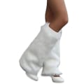 Miniatyrbild 1 av 5: Dam Y2k fuzzy fuzzy fuskpäls cover lurviga plysch stövel manschetter cover Socks_p White 30cm