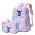 Pikkukuva 1 / 5: 2 kpl Disney Lilo Stitch Multi Pocket -reppu lounaskassirepulla style 12