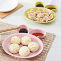 Miniatyrbilde 5 av 5: 2 stk. Dobbeltlags Dumpling Mat Dreneringsplate Dyppesaus Serveringsfat Skål Q